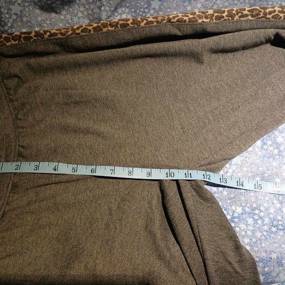 Women's grey leopard Splendid 2 piece long sleeve and jogger pant pajama set XL - Picture 12 of 12